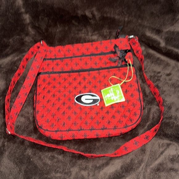 VERA BRADLEY GEORGIA BULLDOGS UGA CROSSBODY BAG. - Picture 3 of 12